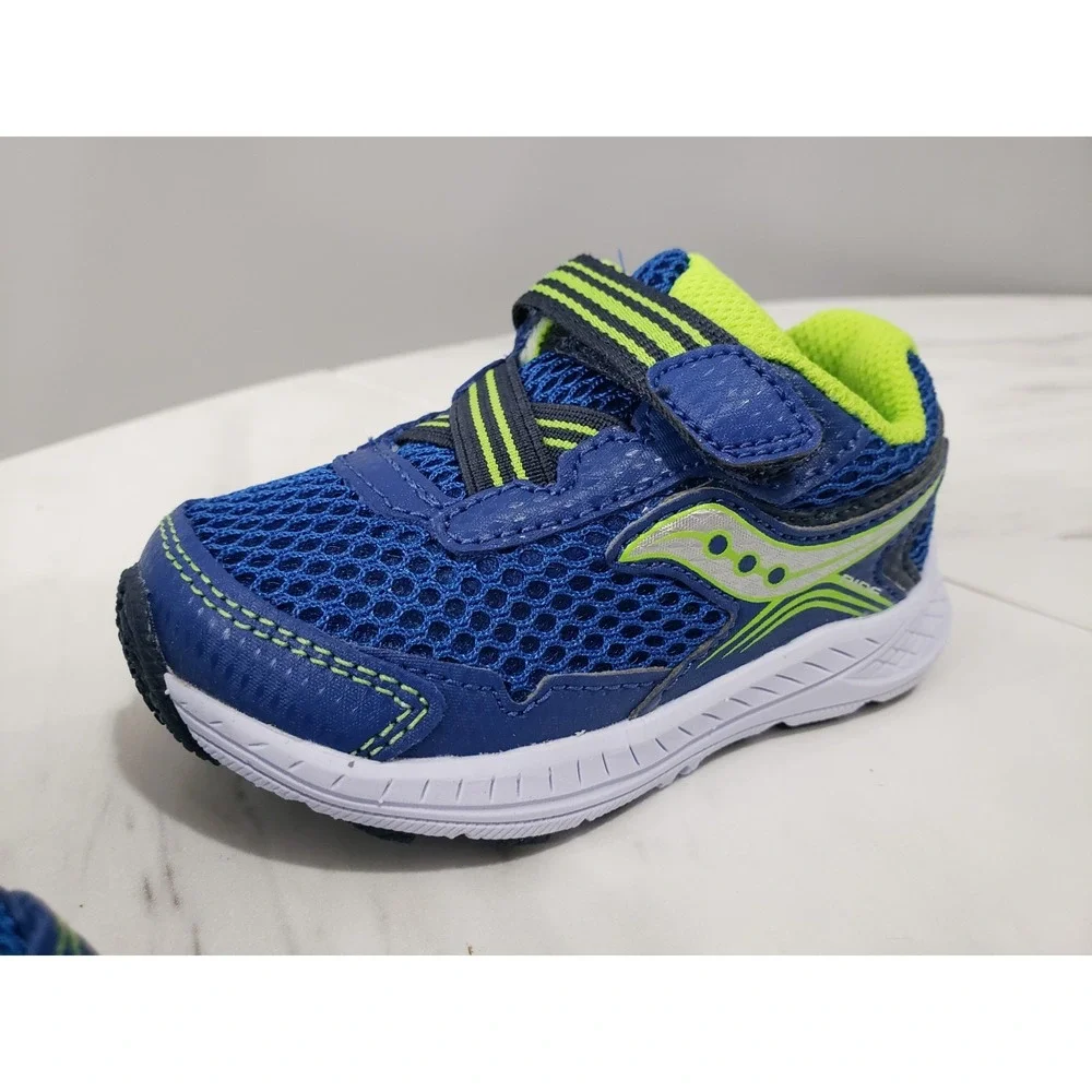 NEW - SIZE 5 BABY TODDLER Saucony Ride Sneaker‎ Walking Shoes Blue